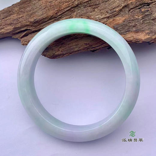 派瑞翡翠 翡翠手镯 糯种 飘花 商品图4