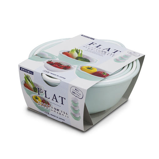 日本进口Fudogiken塑料沥水篮厨房洗菜篮6件套 商品图5