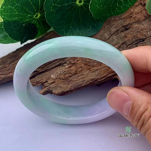 派瑞翡翠 翡翠手镯 糯种 飘花 商品图2