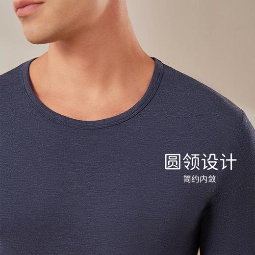 3部顶瓜瓜轻裘羊毛蚕丝男式保暖内衣套装AO11117 商品图2