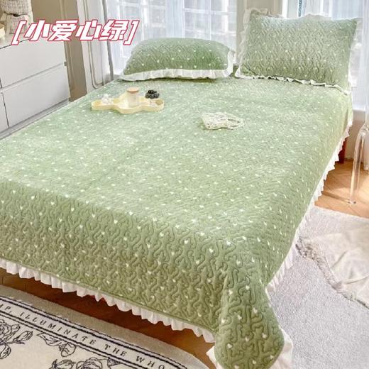【可水洗可机洗 给予你四季贴心陪伴】秋冬夹棉牛奶绒床盖三件套卡通加厚水晶绒床盖绗缝盖毯 商品图1