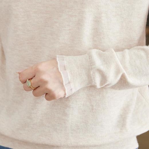 2023春秋薄款女蕾丝花边领套头针织内搭打底衫 商品图4