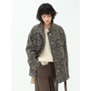 COCOBELLA静奢风亮片花纱毛呢外套金属扣休闲毛边外套WL507 商品缩略图3