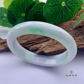 派瑞翡翠 翡翠手镯 糯种 飘花