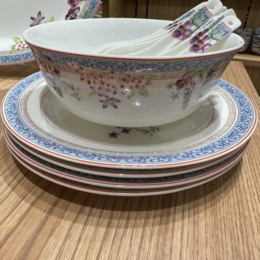 【清仓特惠3折，仅1套全新，无货退款】隆达唐山骨瓷芳华6人用13头下午茶具//10人用40头中式餐具乔迁送礼  商品图6