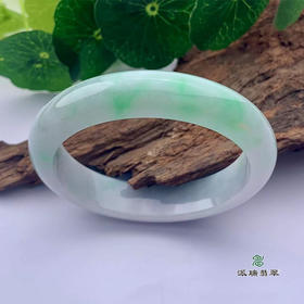 派瑞翡翠 翡翠手镯 糯种 飘花