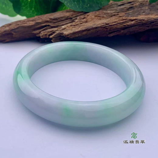 派瑞翡翠 翡翠手镯 糯种 飘花 商品图1