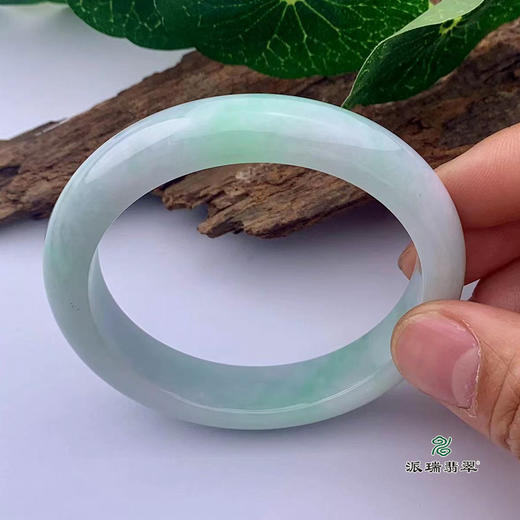 派瑞翡翠 翡翠手镯 糯种 飘花 商品图3