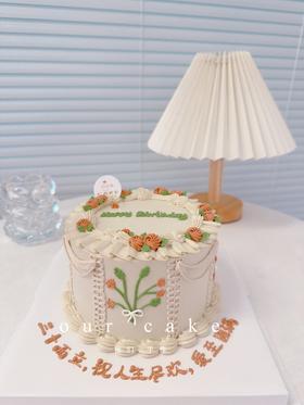 宫廷风复古裱花蛋糕-低糖处理无添加