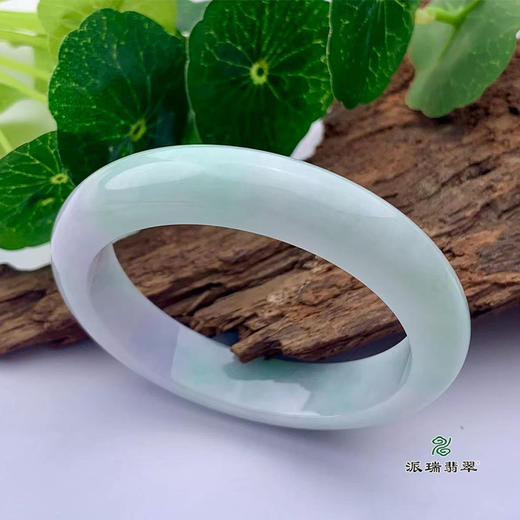 派瑞翡翠 翡翠手镯 糯种 飘花 商品图0