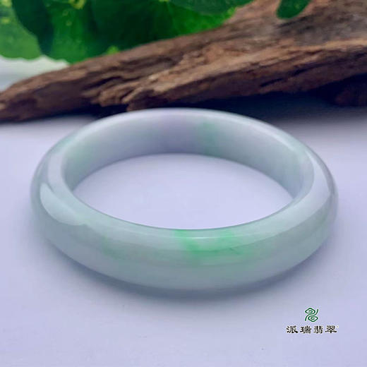 派瑞翡翠 翡翠手镯 糯种 飘花 商品图2