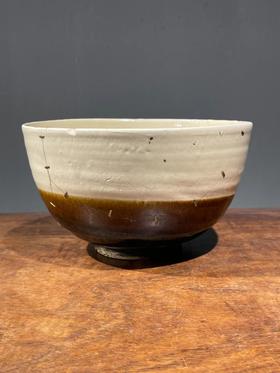 磁州窑白褐双色佛钵式大碗，顺丰包邮