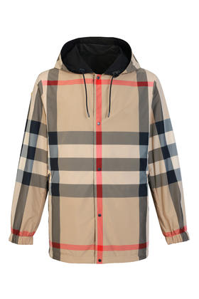 【预定款】Burberry 博柏利 男士防风防雨 双面格纹连帽夹克外套 偏大一码到一码半 80434031