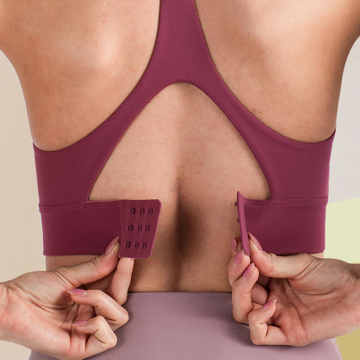 裸感瑜伽背心女防震防下垂搭扣露背运动内衣水滴交叉美背速干健身文胸 商品图4