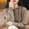 新款2023秋季风气质套头厚长袖连帽常规毛衣女式针织衫 商品缩略图0