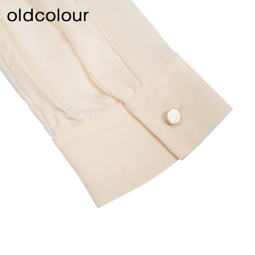 oldcolour杏色长袖衬衫秋季新款气质百搭通勤上衣女GO31013871 商品图4