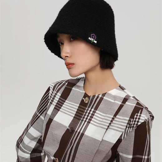 帽仕汇-KEYONE 羊毛卷小花水桶帽 商品图2