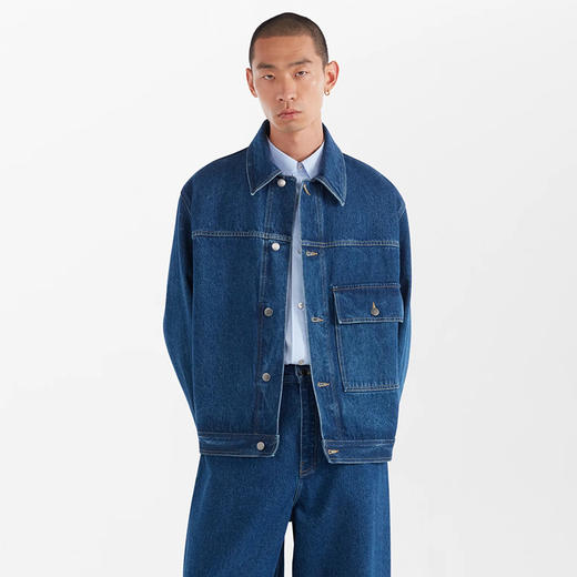 STUDIO NICHOLSON DENIM JACKET 男装廓形水洗牛仔夹克外套 商品图1