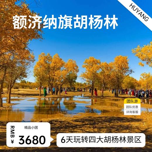 【额济纳6日游】张掖丹霞+黑城怪树林+居延海+额济纳旗+大漠胡杨+金塔胡杨+武威雷台 商品图1