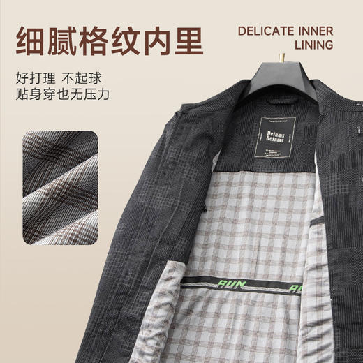 【新款DDP】大依优型大码男装翻领针织夹克男加肥加大休闲潮款上衣外套男士胖子 商品图2