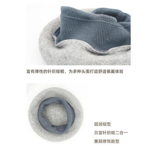 YORO容若针织帽檐贝雷帽（98-1335） 商品图2