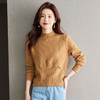 秋冬新款，半高领高腰毛衣女短款宽松小个子针织衫上衣套头衫CC-J259 商品缩略图0
