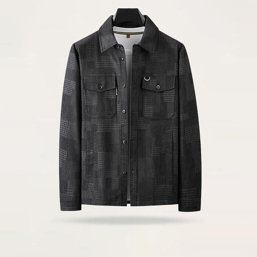 【新款DDP】大依优型大码男装翻领针织夹克男加肥加大休闲潮款上衣外套男士胖子 商品图0