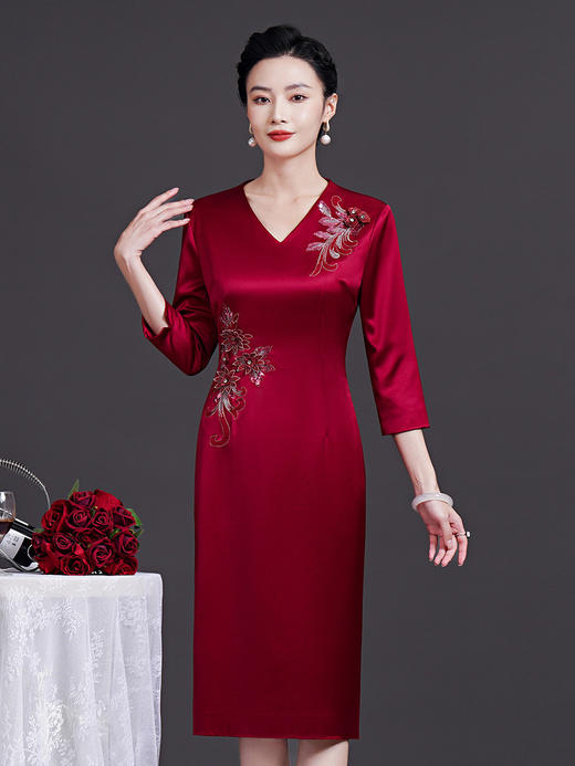 JC-52331时尚年轻结婚礼礼服高贵喜服夏大码喜婆婆婚宴装连衣裙 商品图2