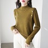 2023春秋纯色半高领毛衣女内搭针织衫打底衫宽松长袖上衣潮冬 商品缩略图0