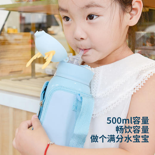 一杯多用【鹿角儿童保温杯】可爱卡通304不锈钢保温杯  便携带吸管背带保温杯  秋冬爆品 商品图1