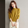 秋冬新款，半高领高腰毛衣女短款宽松小个子针织衫上衣套头衫CC-J259 商品缩略图1