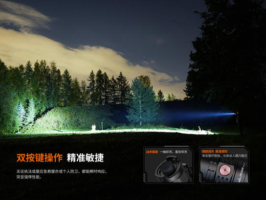 Fenix PD36R V2.0 强光远射USB直充手电筒户外运动1700流明小直筒 商品图3