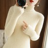2023秋冬款高领毛衣女修身打底衫坑条针织衫通勤女装 商品缩略图1