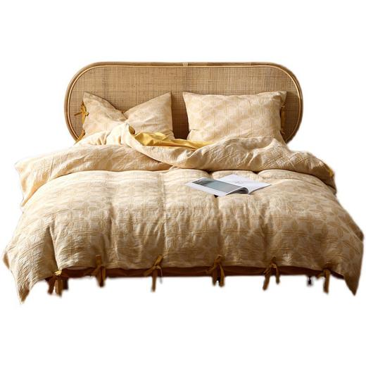 【双层纱幸运草四件套】双层纱布四件套全棉纯棉床上床单被套春季简约 商品图4