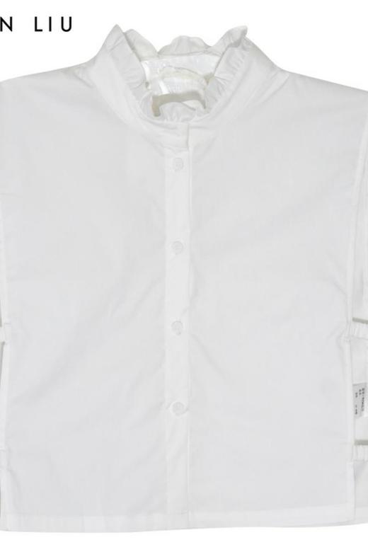 VIVIAN LIU 薇薇安刘R2343018 秋女装新款木耳边弹力无袖假领打底 商品图5