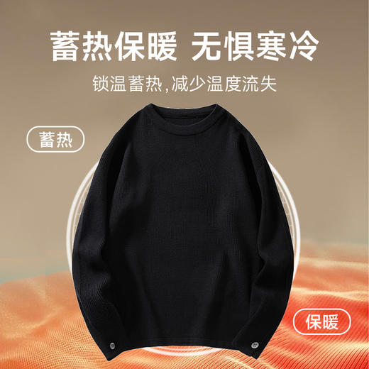 【一口价】【新款DSK】大依优型大码潮款毛衫毛衣多色宽松休闲大依优型长袖加肥加大男装上衣男士打底衫 商品图2