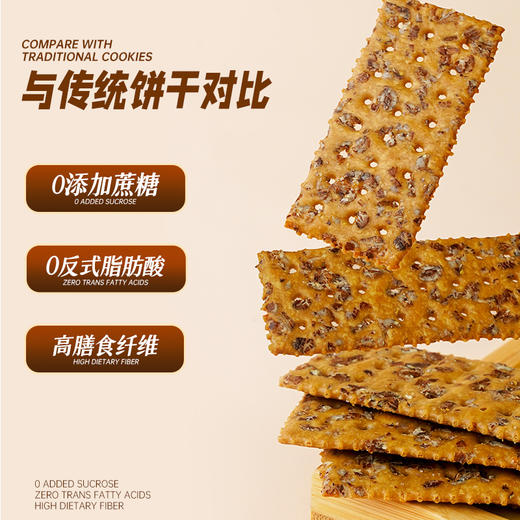 【热卖1000w+袋苏打饼干系列】怪力食厂黑麦海盐苏打饼干 添加≥15%阿根廷黑麦 地中海海盐以及新西兰进口黄油 0添加蔗糖 0反式脂肪酸 咸香可口 口感酥脆 180g/袋 商品图1