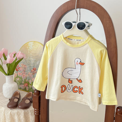 【高品质的工艺水准，多种颜色可供选择！】女童T恤2023春装新款儿童韩版卡通打底休闲百搭上衣宝宝洋气长袖lm 商品图9