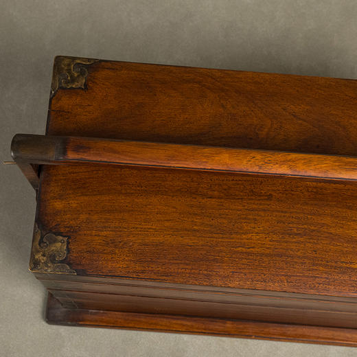 清 黄花梨铜包角三撞提梁盒 商品图2