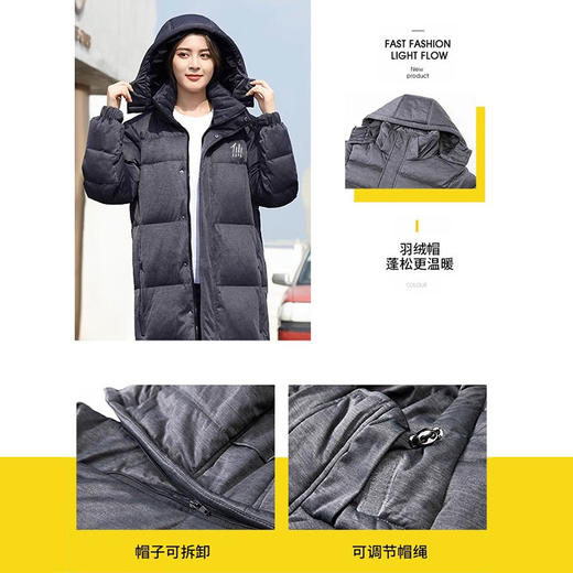 兰渚仙境长款羽绒服 哑光 加厚长款保暖外套 秋冬男女款 含绒量90% 充绒量400g左右 防寒专品（建议拍小一码） 商品图3