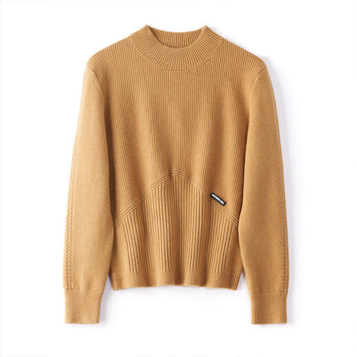 秋冬新款，半高领高腰毛衣女短款宽松小个子针织衫上衣套头衫CC-J259 商品图4