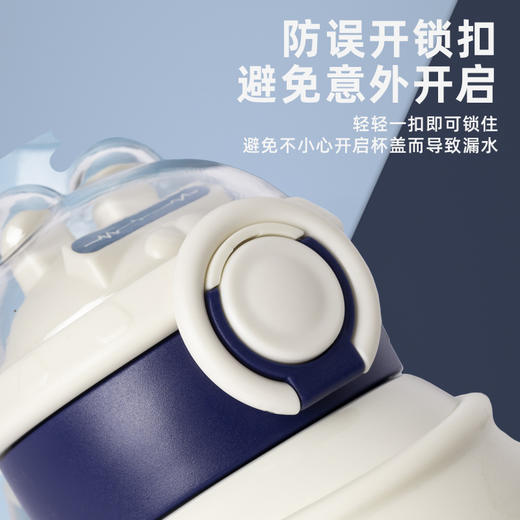 秋冬爆品【宇航员儿童保温杯】316不锈钢内底 食品级吸管  便携背带水杯 商品图3