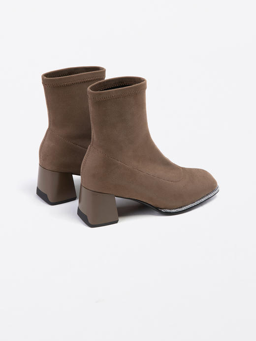 星期六简约粗高跟时装靴弹力靴SS34116578 商品图7