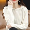 新款2023秋季风气质套头厚长袖连帽常规毛衣女式针织衫 商品缩略图1