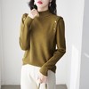 2023春秋纯色半高领毛衣女内搭针织衫打底衫宽松长袖上衣潮冬 商品缩略图2