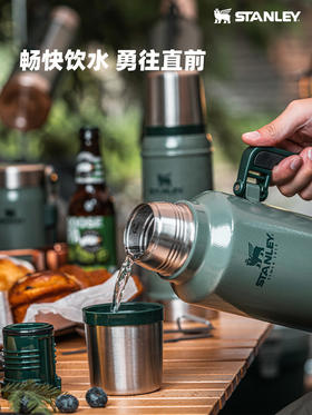 美国STANLEY斯坦利 经典 保温水壶提手双层不锈钢真空1升 08266