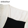 oldcolour法式拼接衬衫秋季新款设计感百搭修身上衣女GO31013021 商品缩略图2