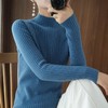 抽条半高领毛衣女2022新款秋冬内搭针织打底衫女士修身短款毛衣女 商品缩略图1