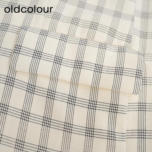 oldcolour格子西装外套秋季新款休闲百搭短袖上衣女GO31048888 商品图4