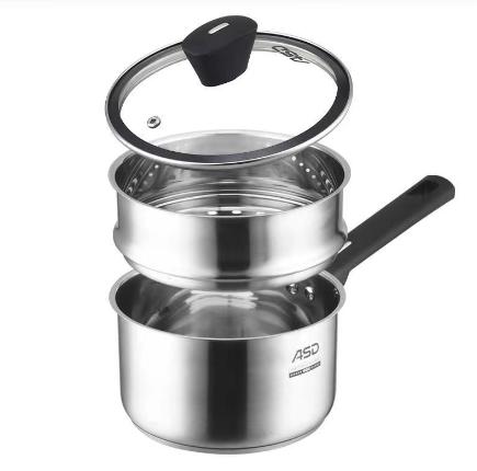爱仕达蒸锅304不锈钢加厚多层汤锅小型多功能炖锅燃气电磁炉通用 16cm NS16Z3J 商品图1